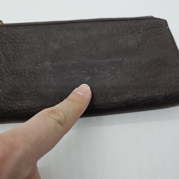 Fossil dark brown east west leather wallet - Picture 11 of 11